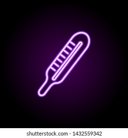 thermometer neon icon. Elements of web set. Simple icon for websites, web design, mobile app, info graphics