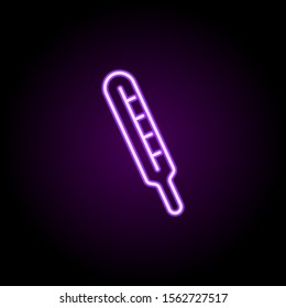 Thermometer neon icon. Simple thin line, outline vector of medical icons for ui and ux, website or mobile application