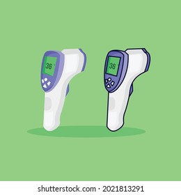 Thermometer Non Contact Or Thermal Gun Illustration, Thermometer Icon, Thermal Gun Vector