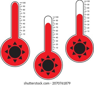 Termómetro con número de grados Celcius
