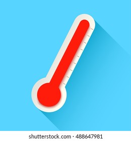 thermometer on blue