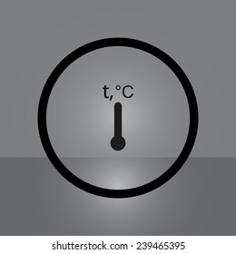 Thermometer on gray background, vector, EPS 10