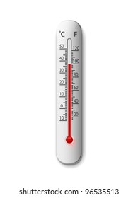 thermometer on a white