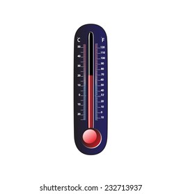 Thermometer on a white background