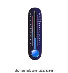 Thermometer on a white background