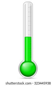 Thermometer on a white background.