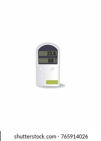 Thermometer on a white background