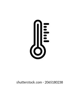 Termómetro con vector de iconos de contorno 