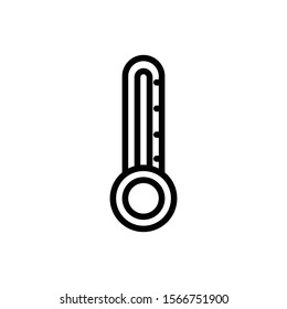 thermometer outline icon. vector illustration. Isolated on white background.