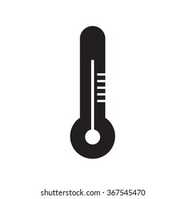 Thermometer outline single shape icon. Temperature indicator pictogram