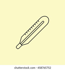 Thermometer outline vector icon illustration 