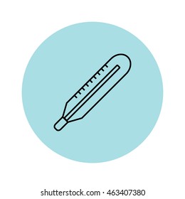Thermometer outline vector icon illustration 