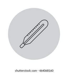 Thermometer outline vector icon illustration 