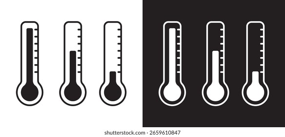 thermometer positive negative icon vector image