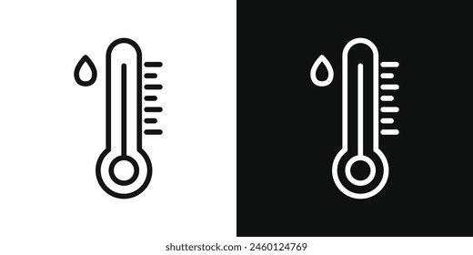 Thermometer Range Icon Set. High-low temperature vector indicators. Climate warmth symbol.