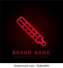 Thermometer red chromium metallic logo