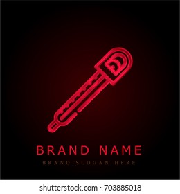 Thermometer red chromium metallic logo