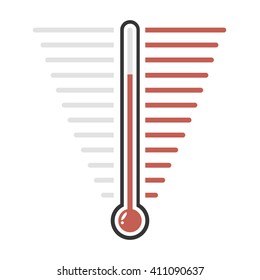 Thermometer Red Goal Vector