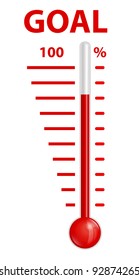 Thermometer Red Goal Vector