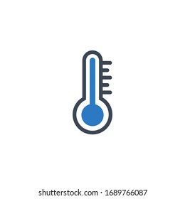 Thermometer related vector glyph icon. Isolated on white background. Vector illustration.