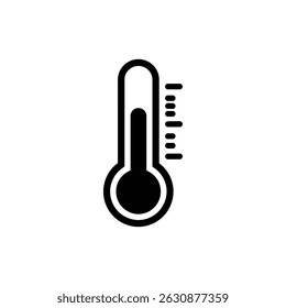 Linha ascendente do termômetro ícone interno que representa o aumento da temperatura
