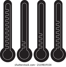 Thermometer Scale Cold Hot Temperature Indicator Stock Vector (Royalty ...