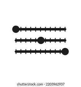 Icono de escala del termómetro. Ilustración vectorial. imagen de stock.