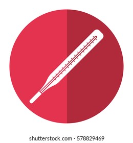 thermometer scale measuring icon shadow