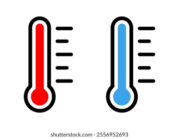 Thermometer scale, Temperature icon vector illustration, climate control, weather icon, Temperature thermometer icon collection, Hot, cold, Warm, freeze , Celsius, Fahrenheit degree, Hot and Cold sign