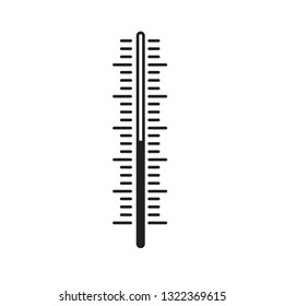 Thermometer scale vector illustration, indicator of measurement isolated on white