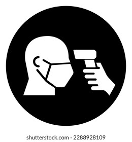 Thermometer Screening Of Checking Temperature Symbol Sign, Vector Illustration, Isolate On White Background Label. EPS10