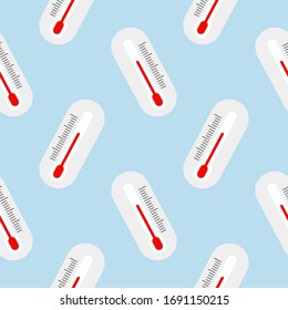 thermometer seamless pattern can be used for pharmacy, medicine, medical, science, laboratory, health care, Flat design vector illustration