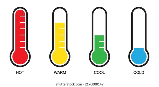 Thermometer Set Icon. Temperature Set Icon, Vector Illustration