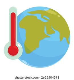 El termómetro está mostrando un aumento de la temperatura en el planeta tierra