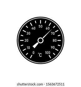 Thermometer  sign design . Barometer icon. Pressure gauge.