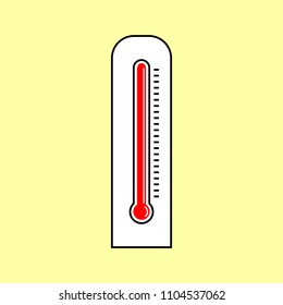 thermometer sign, hot, weather vector illustration