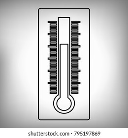 thermometer sign icon