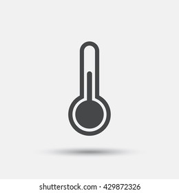 Thermometer sign icon. Temperature symbol. Flat taxi web icon on white background. Vector