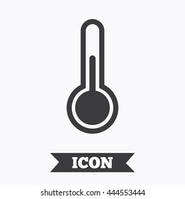 Thermometer sign icon. Temperature symbol. Graphic design element. Flat taxi symbol on white background. Vector