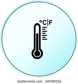 Thermometer sign icon, vector illustration. Flat design style 