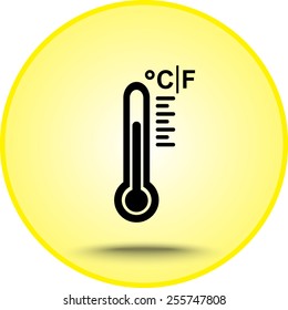Thermometer sign icon, vector illustration. Flat design style 