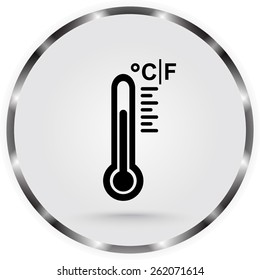 Thermometer sign icon, vector illustration. Flat design style 