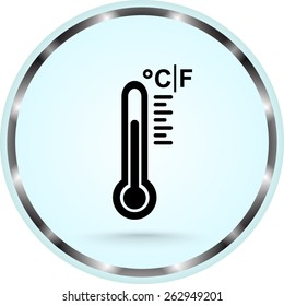 Thermometer sign icon, vector illustration. Flat design style 