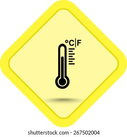 Thermometer sign icon, vector illustration. Flat design style 