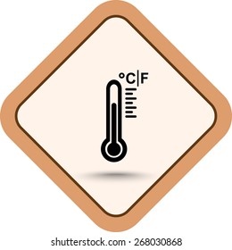 Thermometer sign icon, vector illustration. Flat design style 