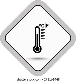 Thermometer sign icon, vector illustration. Flat design style 
