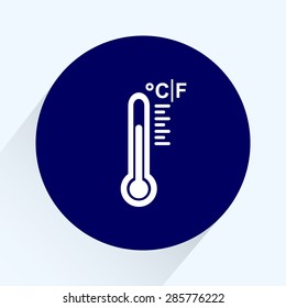 Thermometer sign icon, vector illustration. Flat design style 