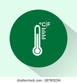 Thermometer sign icon, vector illustration. Flat design style 
