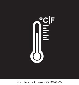 Thermometer sign icon, vector illustration. Flat design style 