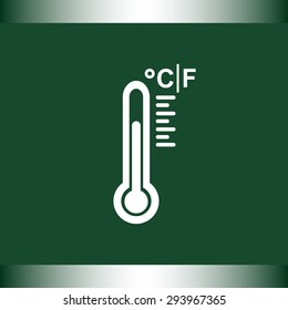 Thermometer sign icon, vector illustration. Flat design style 